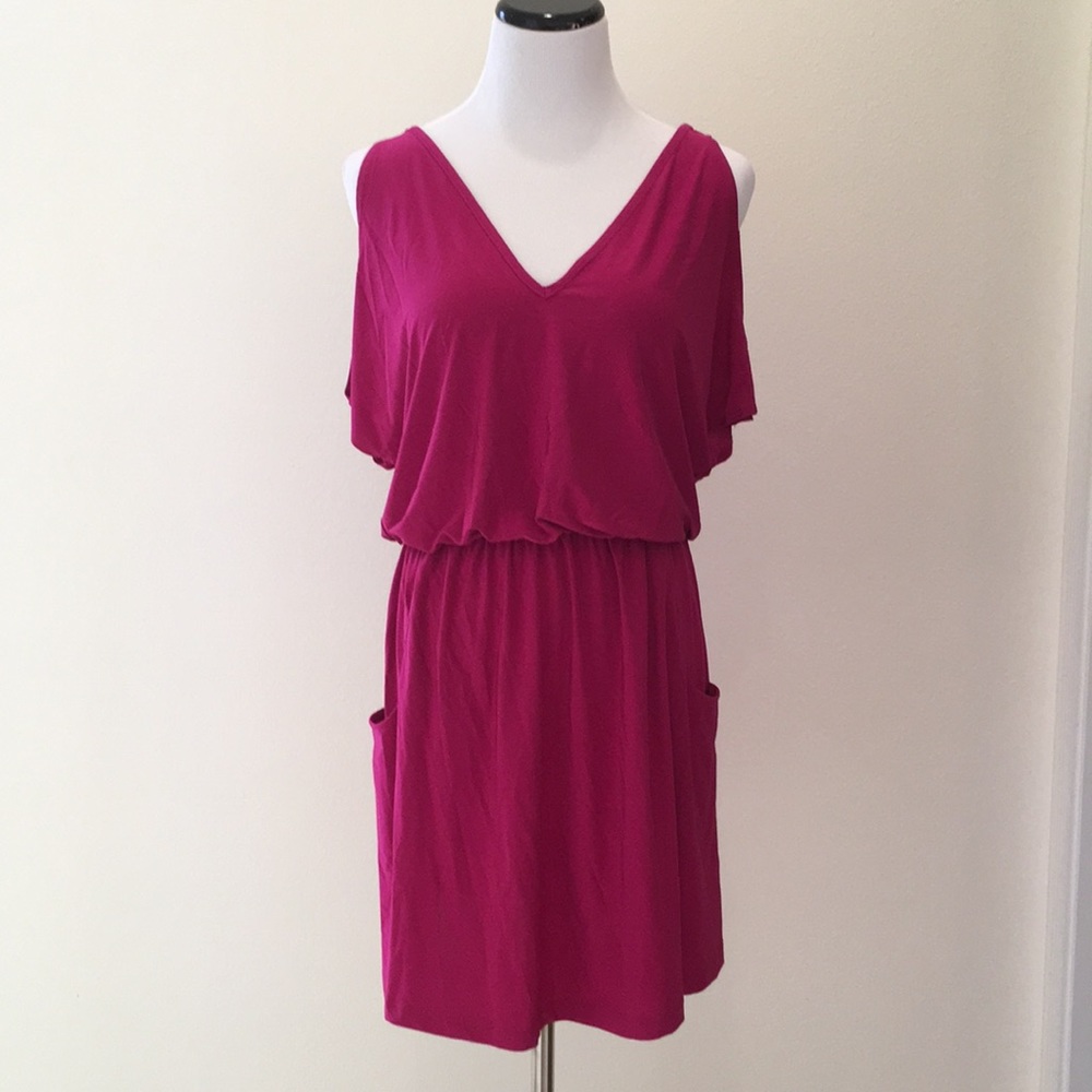 NWT Josh Brody Fuschia Pink Cold Shoulder Dress XS